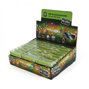 - LED wire light chain 40 LED /4m colored, timer