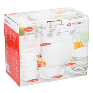 Alpina - Breakfast set 16stk white SW