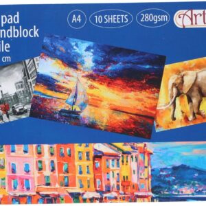Artico - Canvas blok A4, 10 blade, tegnepapir