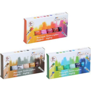 Artistco - Paint Acrylic 6stk 21ml 3ass