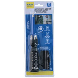 Kinzo - Screwdriver + Bitset 20stk Ot