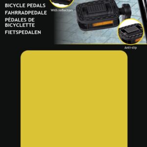 Dunlop - Bike Pedals Black with Reflectors