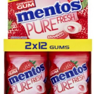 Mentos - Gum Pure Fresh Strawberry 2pack 2x12 48g