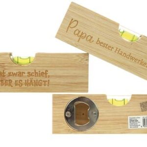 - Spirit level with bottle opener saying, 4/s, 15x4.4cm