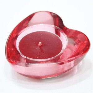 - Heart tealight holder 7.3x7x3cm made of the finest glass