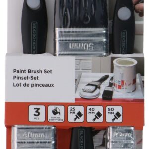 Black+Decker - Flat paint brush Set 3stk
