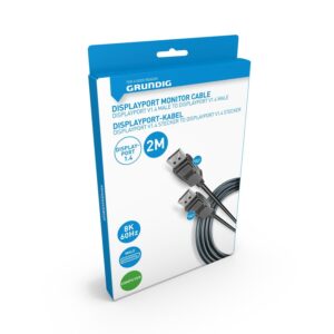 Grundig - Cable video DisplayPort 1.4 Video Cable 2m 8K 80Hz