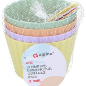 Alpina - Ice Cream Bowl 8stk incl. Spoon D11x6.5cm