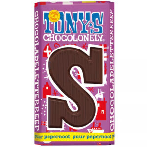 Tony's Chocolonely - Chocolate Letter Dark/ Pepernoot S 180g
