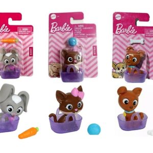 Barbie - Mattel Barbie Mini figures Pets 3 assorted 8x11.5c